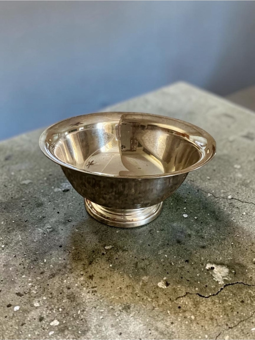 Vintage Silverplate Pedestal Bowl